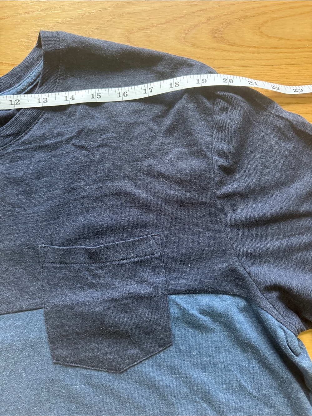 Sonoma Goods For Life XL Colorblock Pocket T-Shirt Blue Gray Casual Tee - Picture 5 of 8